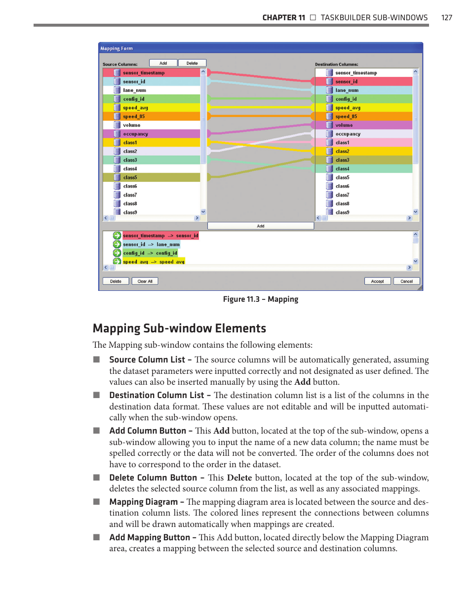 Mapping sub-window elements | Wavetronix Command Translator (CMD-DT) - User Guide User Manual | Page 128 / 156