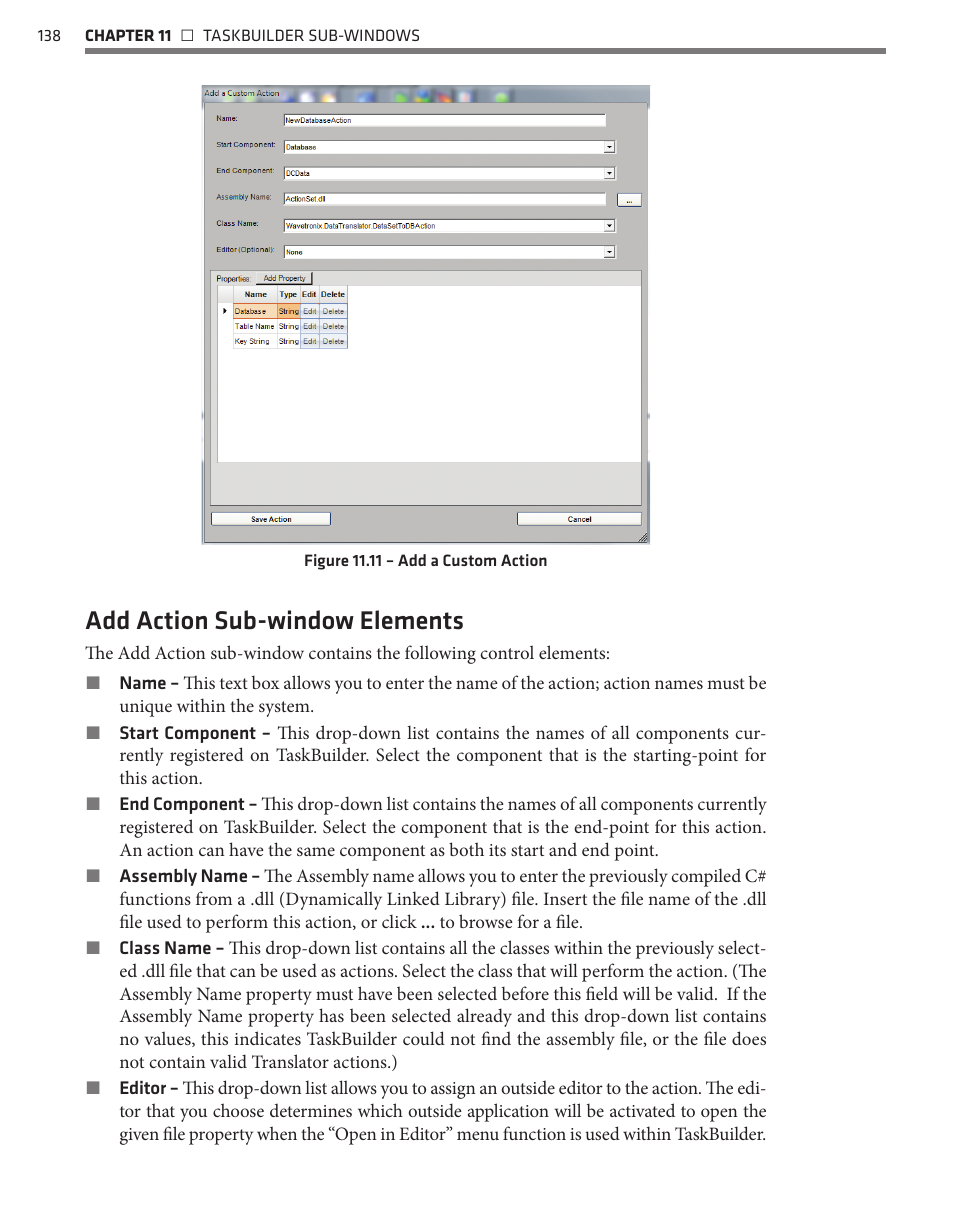 Add action sub-window elements | Wavetronix Command Translator (CMD-DT) - User Guide User Manual | Page 139 / 156
