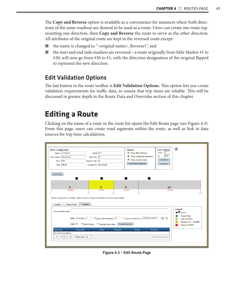 Editing a route, Edit validation options | Wavetronix Command Translator (CMD-DT) - User Guide User Manual | Page 42 / 156