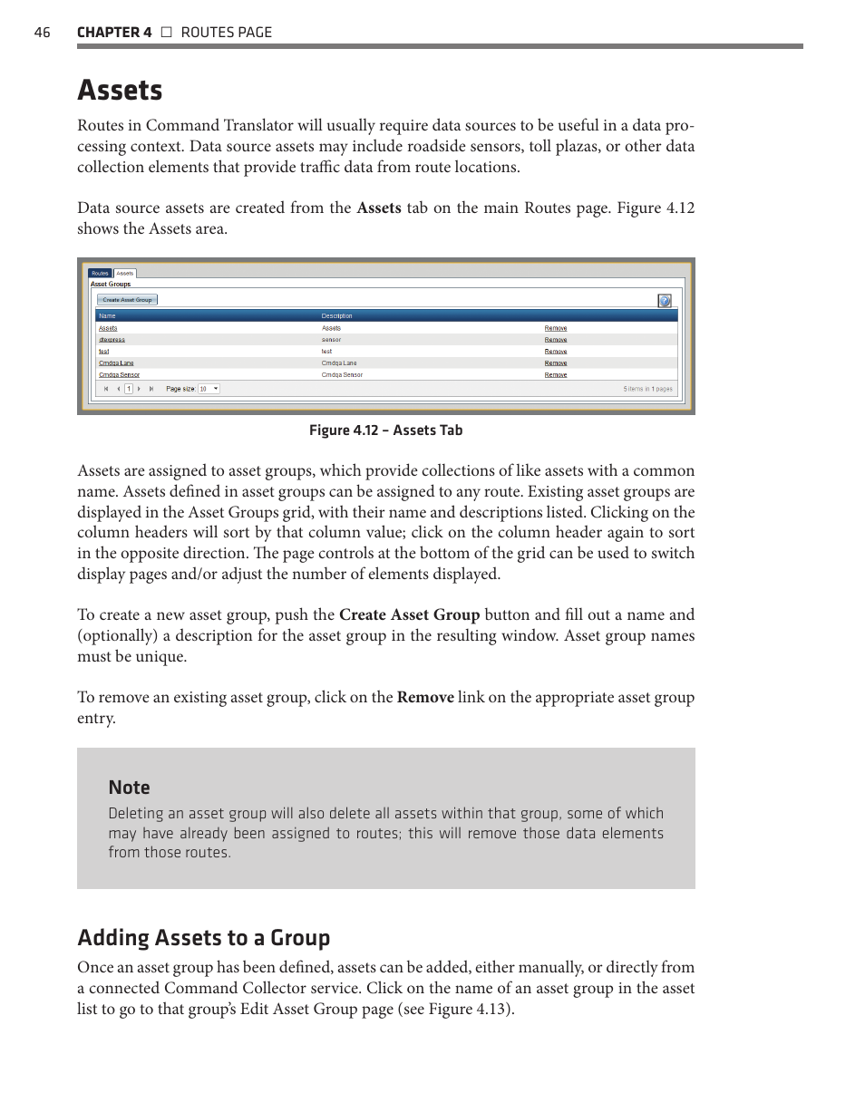 Assets, Adding assets to a group | Wavetronix Command Translator (CMD-DT) - User Guide User Manual | Page 47 / 156