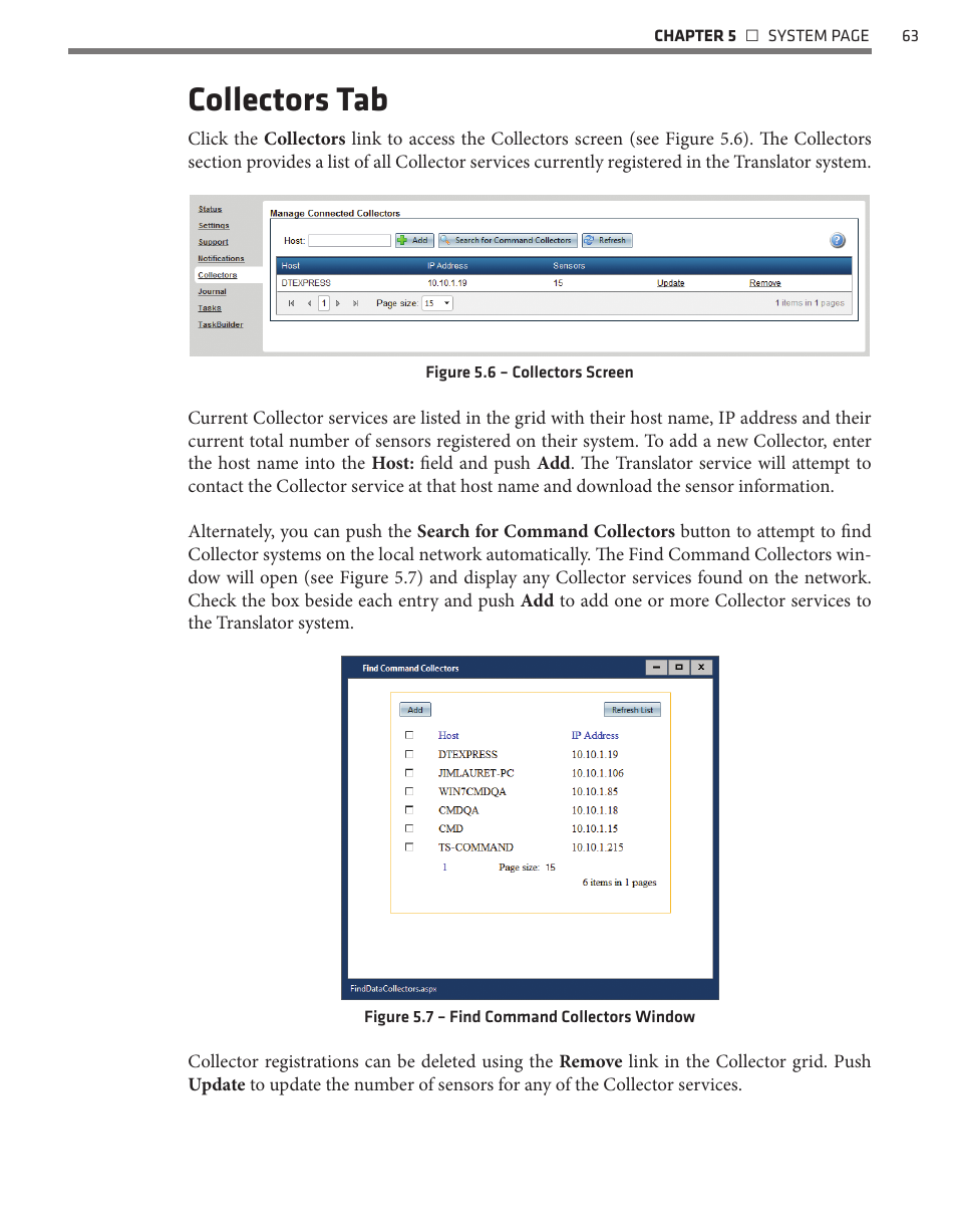 Collectors tab | Wavetronix Command Translator (CMD-DT) - User Guide User Manual | Page 64 / 156