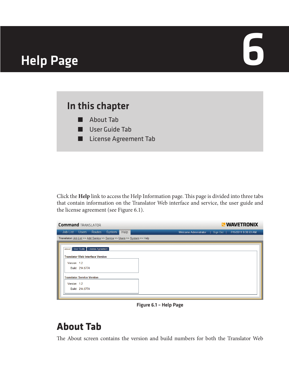 Help page | Wavetronix Command Translator (CMD-DT) - User Guide User Manual | Page 68 / 156