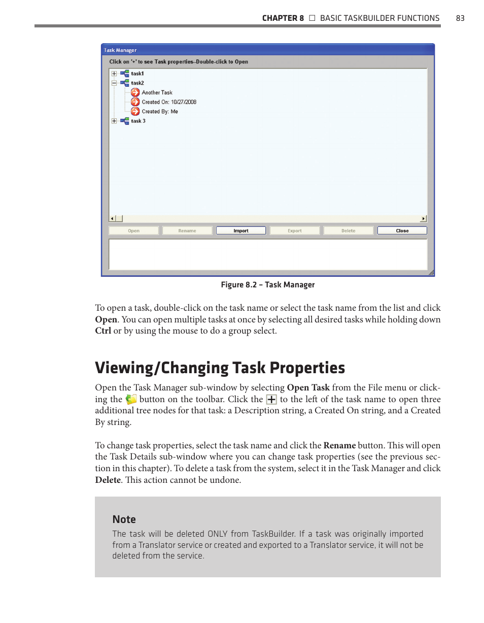 Viewing/changing task properties | Wavetronix Command Translator (CMD-DT) - User Guide User Manual | Page 84 / 156