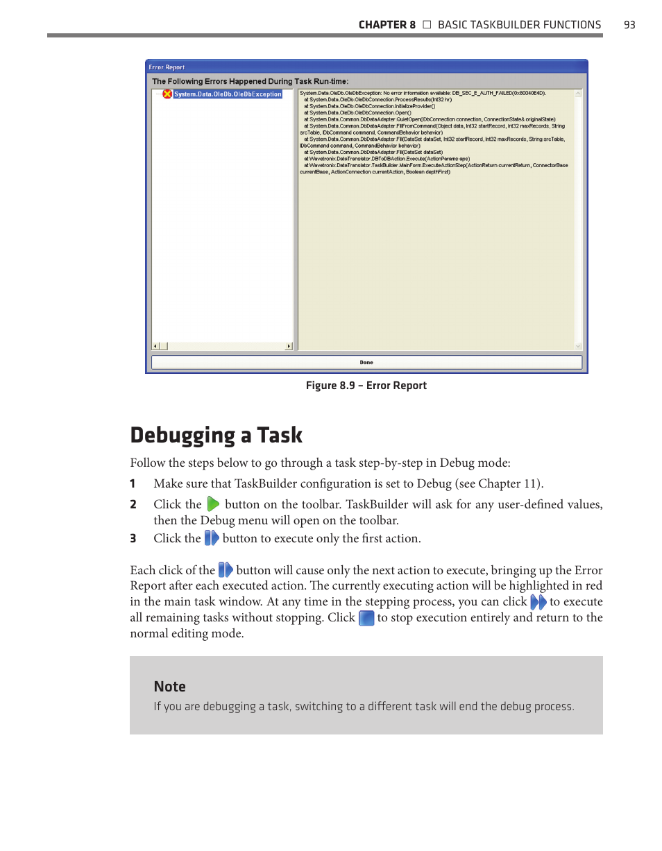 Debugging a task | Wavetronix Command Translator (CMD-DT) - User Guide User Manual | Page 94 / 156