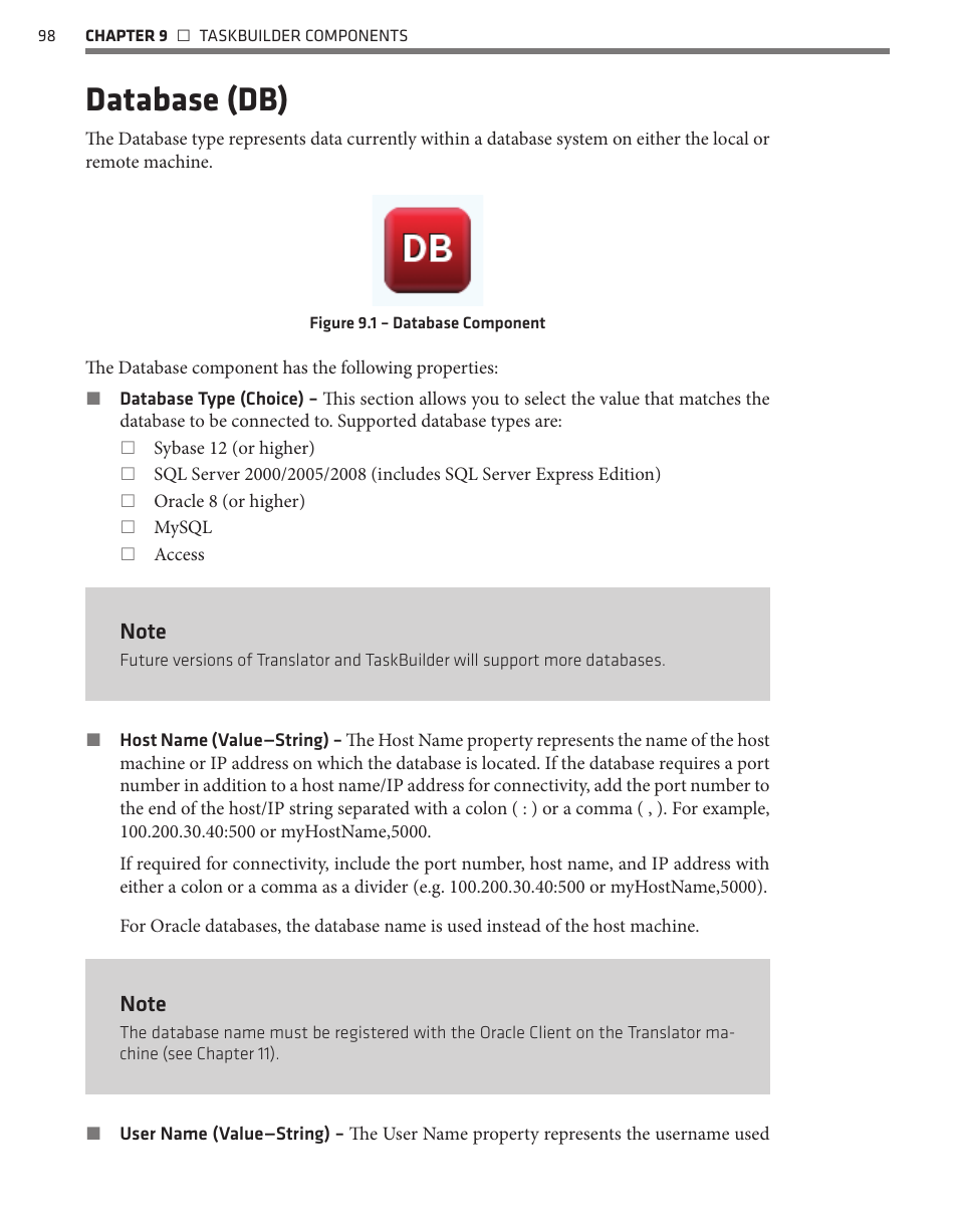 Database (db) | Wavetronix Command Translator (CMD-DT) - User Guide User Manual | Page 99 / 156