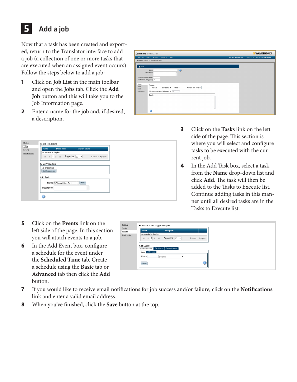 Add a job | Wavetronix Command Translator (CMD-DT) - Quick-reference Guide User Manual | Page 3 / 4