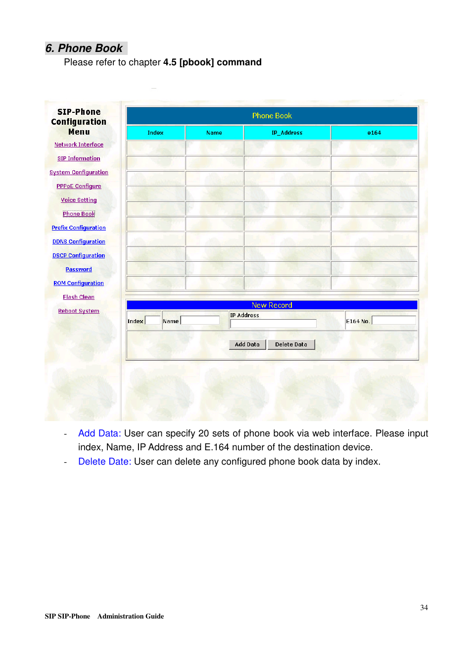 Phone book | Welltech LP-201 Mar-11-2005 User Manual | Page 35 / 65