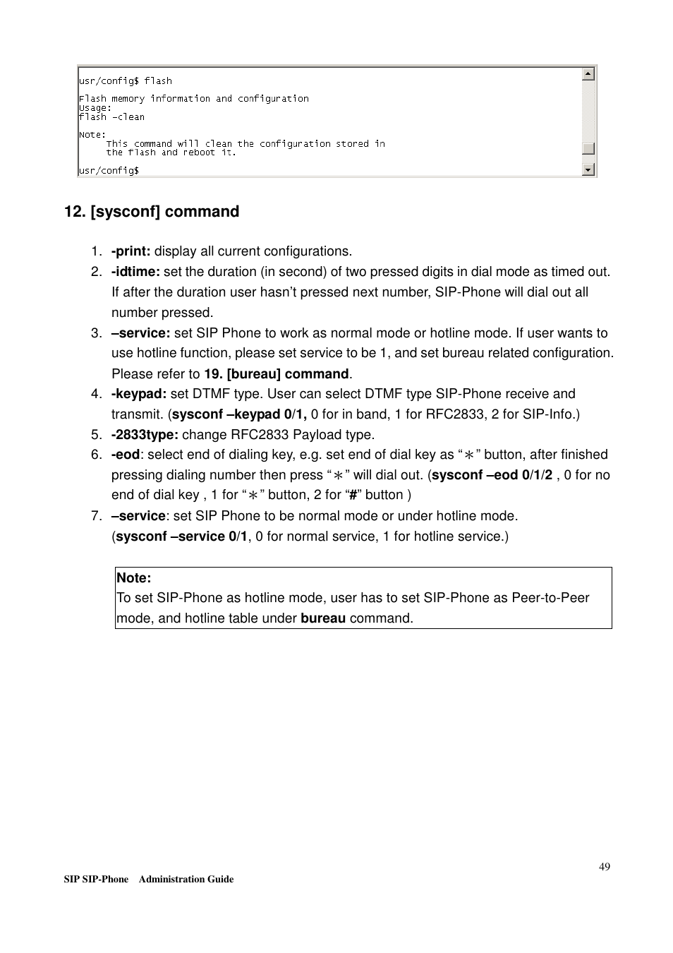 [sysconf] command | Welltech LP-201 Mar-11-2005 User Manual | Page 50 / 65