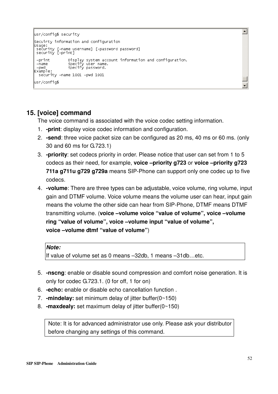 [voice] command | Welltech LP-201 Mar-11-2005 User Manual | Page 53 / 65