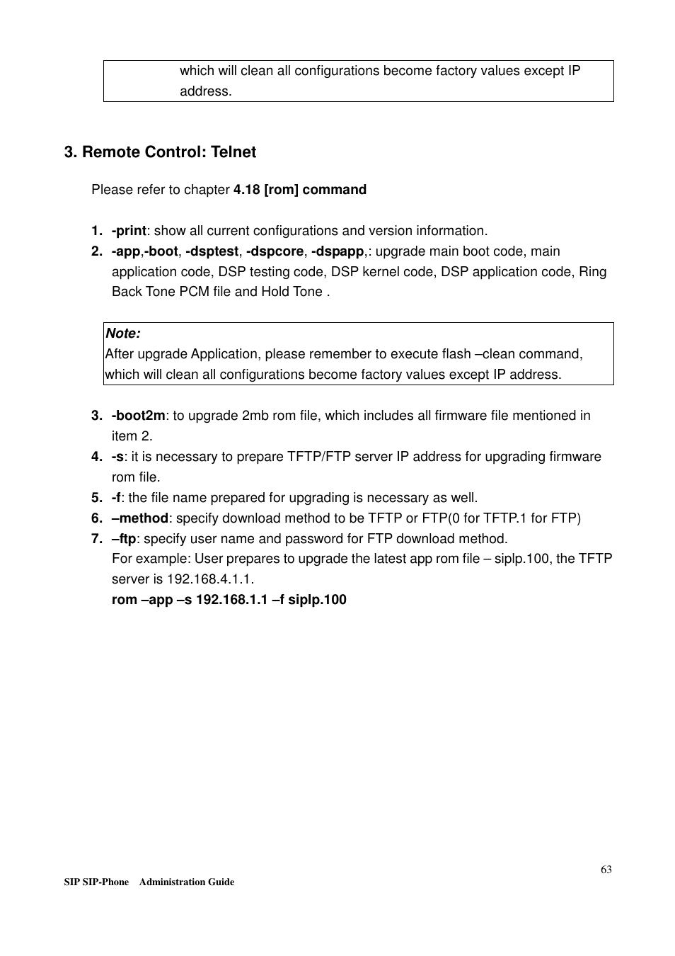 Remote control: telnet | Welltech LP-201 Mar-11-2005 User Manual | Page 64 / 65