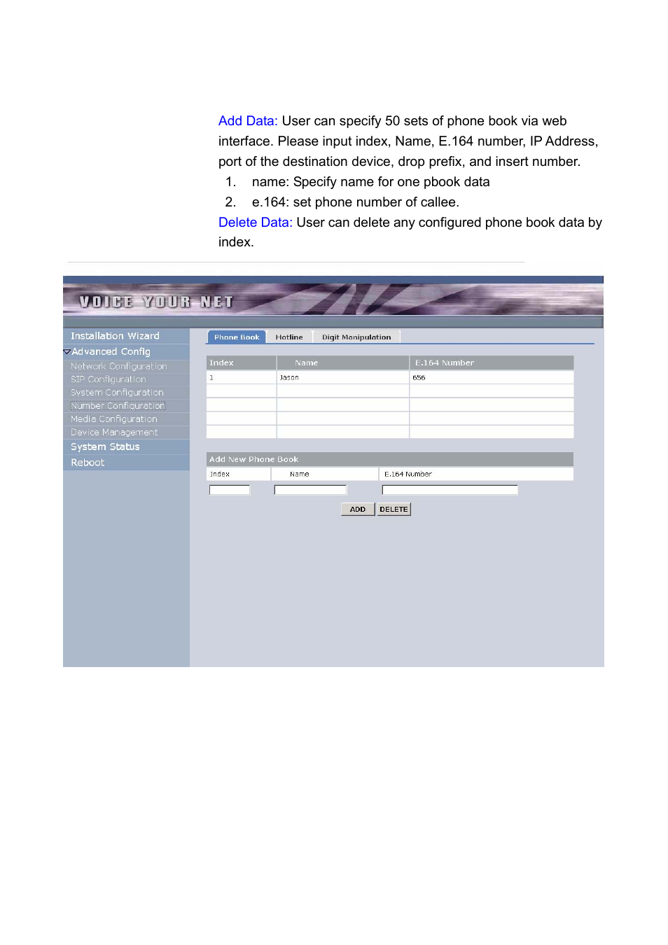 4 number configuration, 1) phone book | Welltech LP-388 Oct-12-2007 User Manual | Page 69 / 100