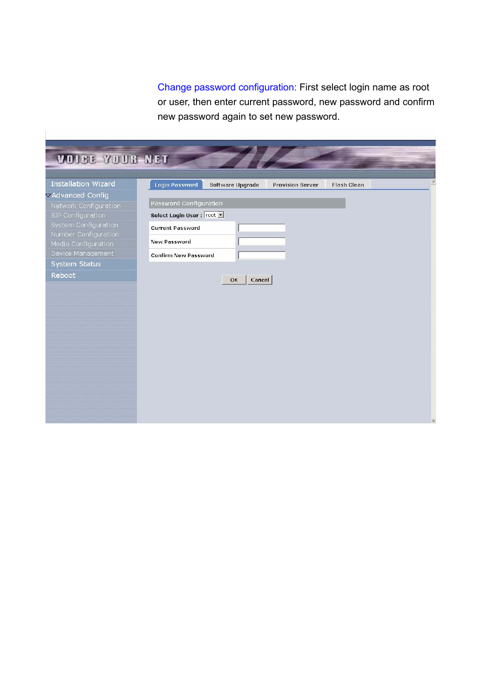 6 device management, 1) login password | Welltech LP-388 Oct-12-2007 User Manual | Page 76 / 100