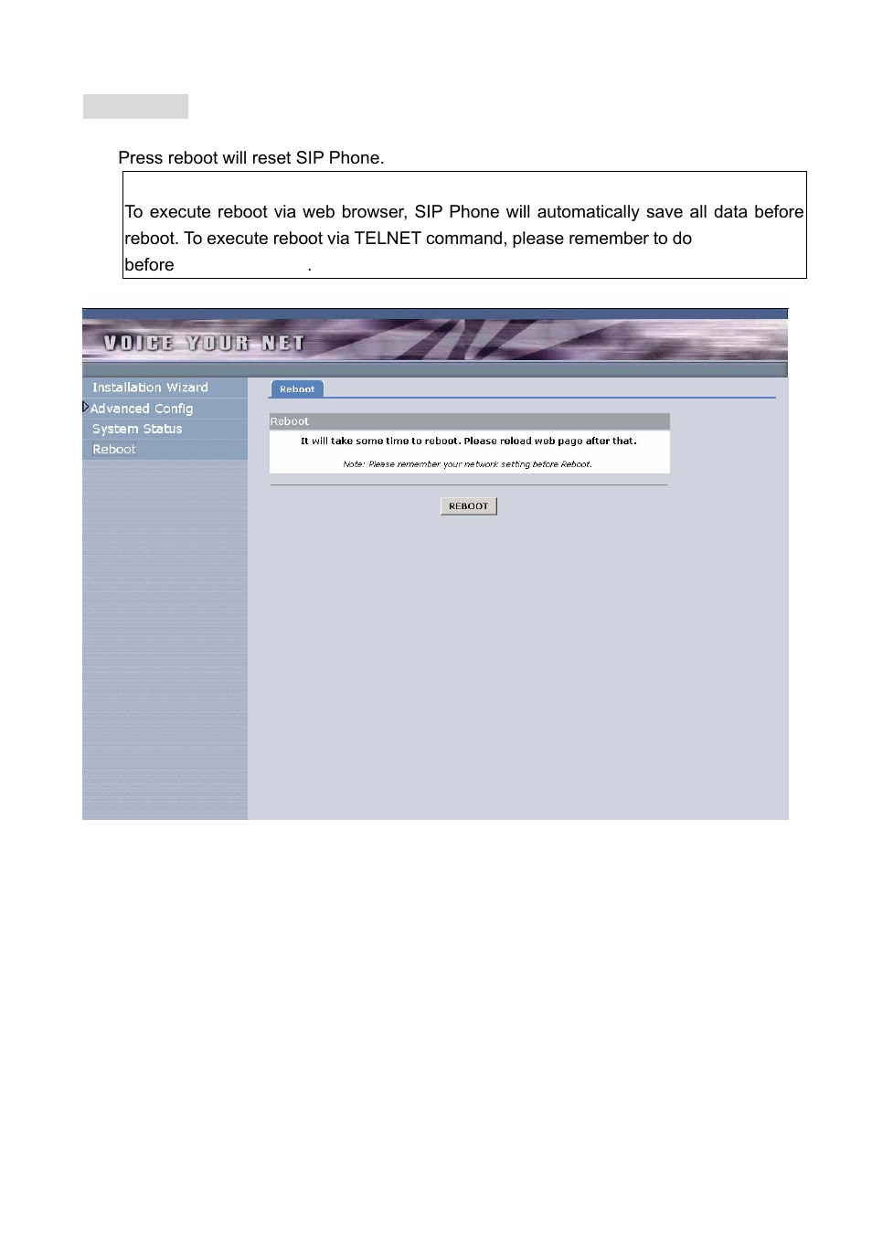 4 reboot | Welltech LP-388 Oct-12-2007 User Manual | Page 82 / 100