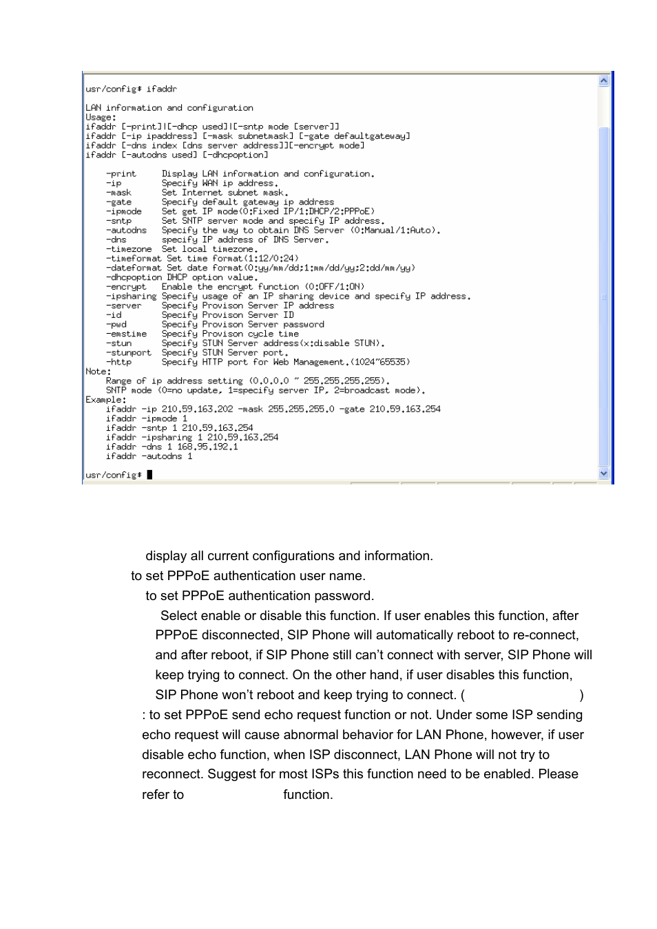 [pppoe] command | Welltech LP-388 Oct-12-2007 User Manual | Page 89 / 100