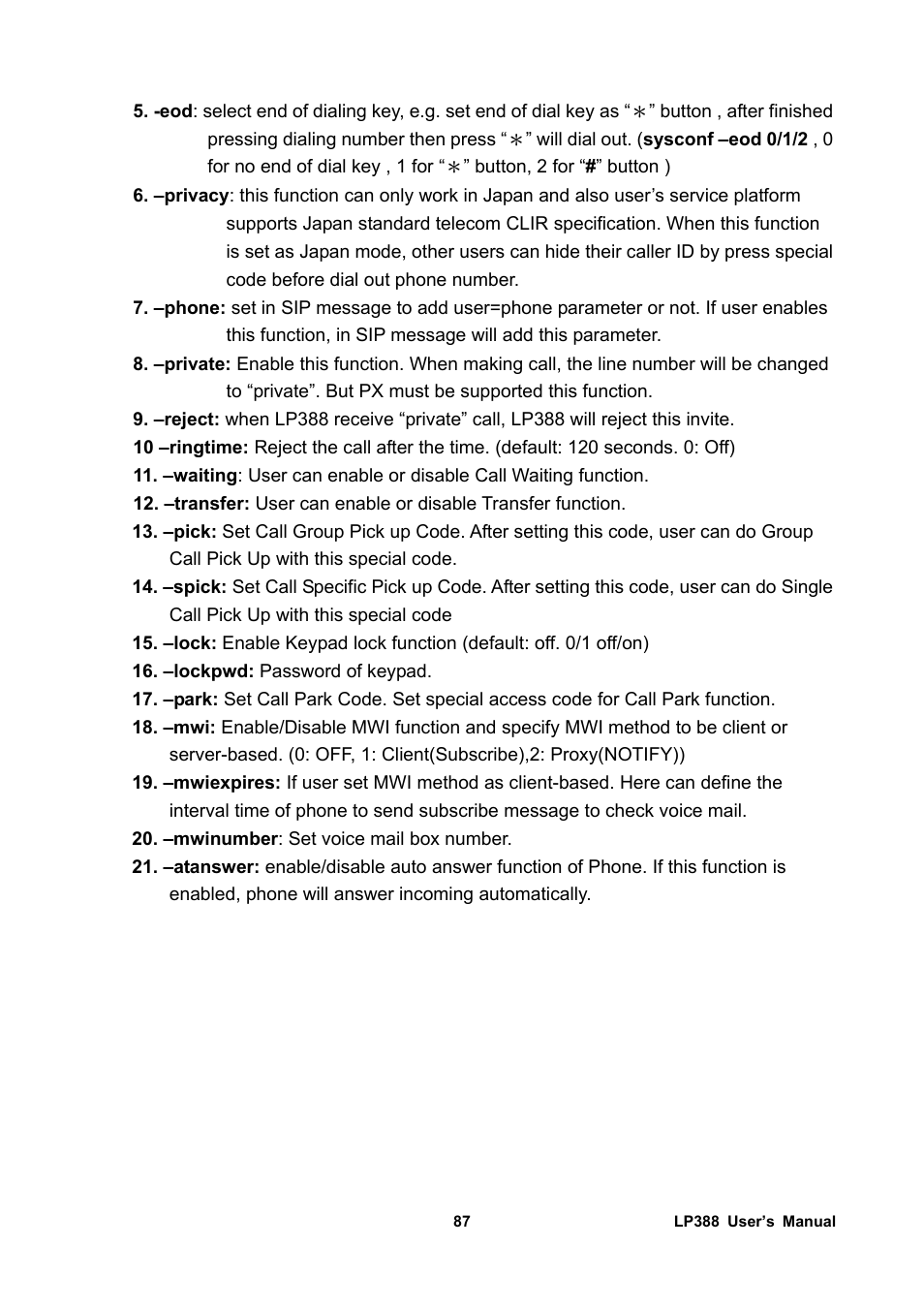 Welltech LP-388 Release 103 User Manual | Page 88 / 97