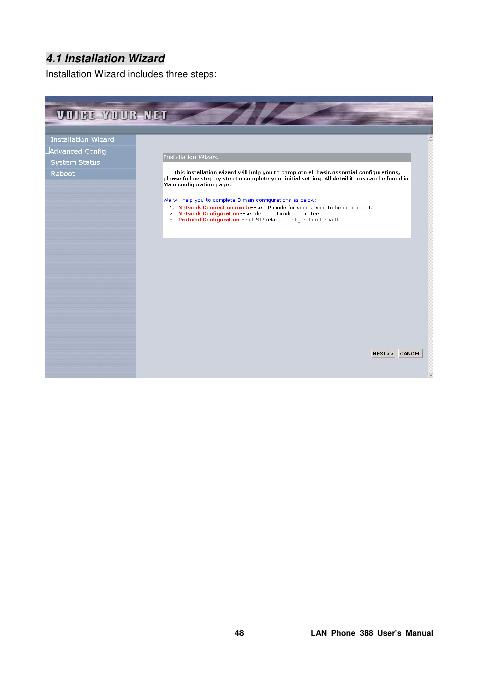 1 installation wizard | Welltech LP-388 Mar-05-2007 User Manual | Page 49 / 95