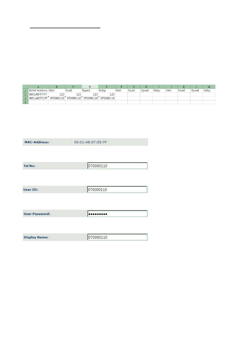 Ip phone mac.cfg file generation, Step 2. create a template configuration file | Welltech LP-389 HTTP User Manual | Page 2 / 18