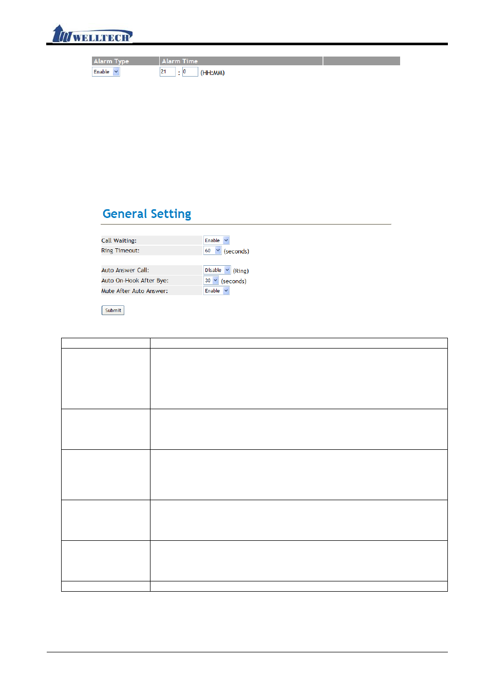 General (normal setting), Functions, Instruction | Volume | Welltech IP-380 v.1.0 User Manual | Page 41 / 104