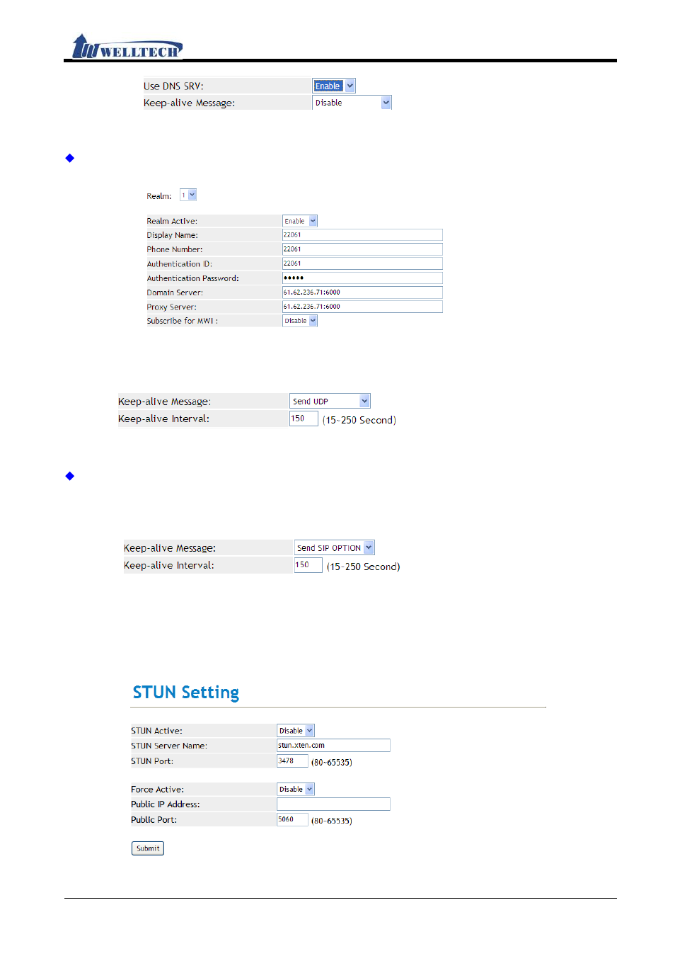Stun (stun & force setting), Functions, Instruction | Welltech IP-380 v.1.0 User Manual | Page 75 / 104