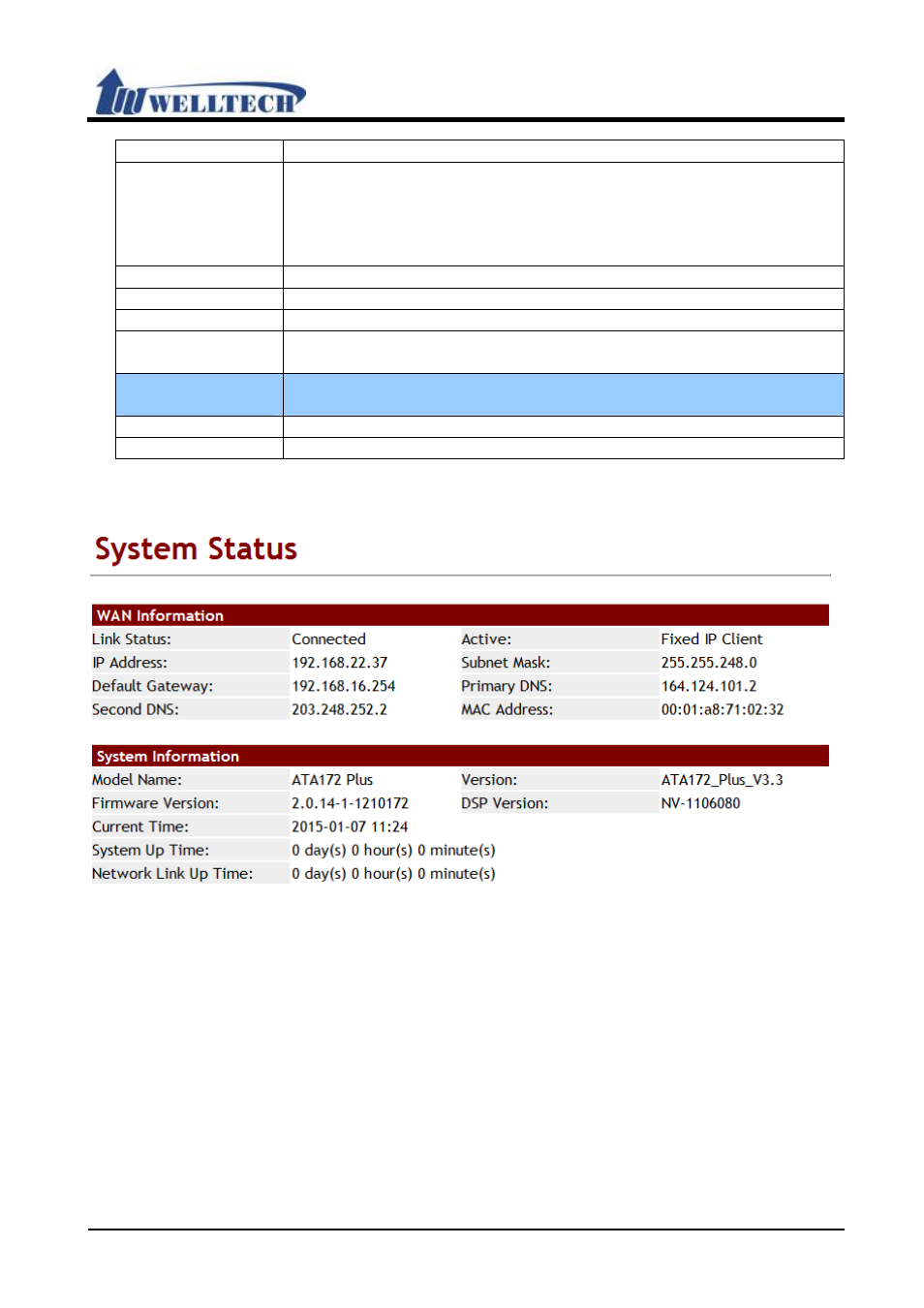 Welltech VoIP ATA series V.303 User Manual | Page 11 / 114