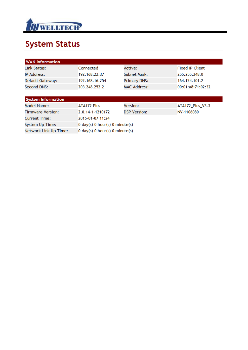 Welltech VoIP ATA series V.303 User Manual | Page 53 / 114