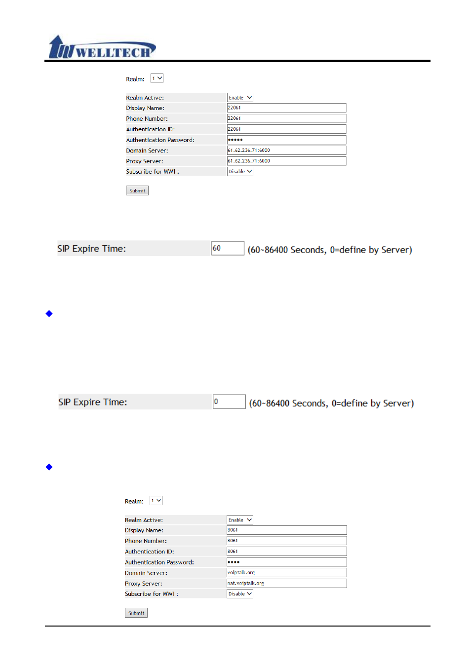 Welltech VoIP ATA series V.303 User Manual | Page 74 / 114