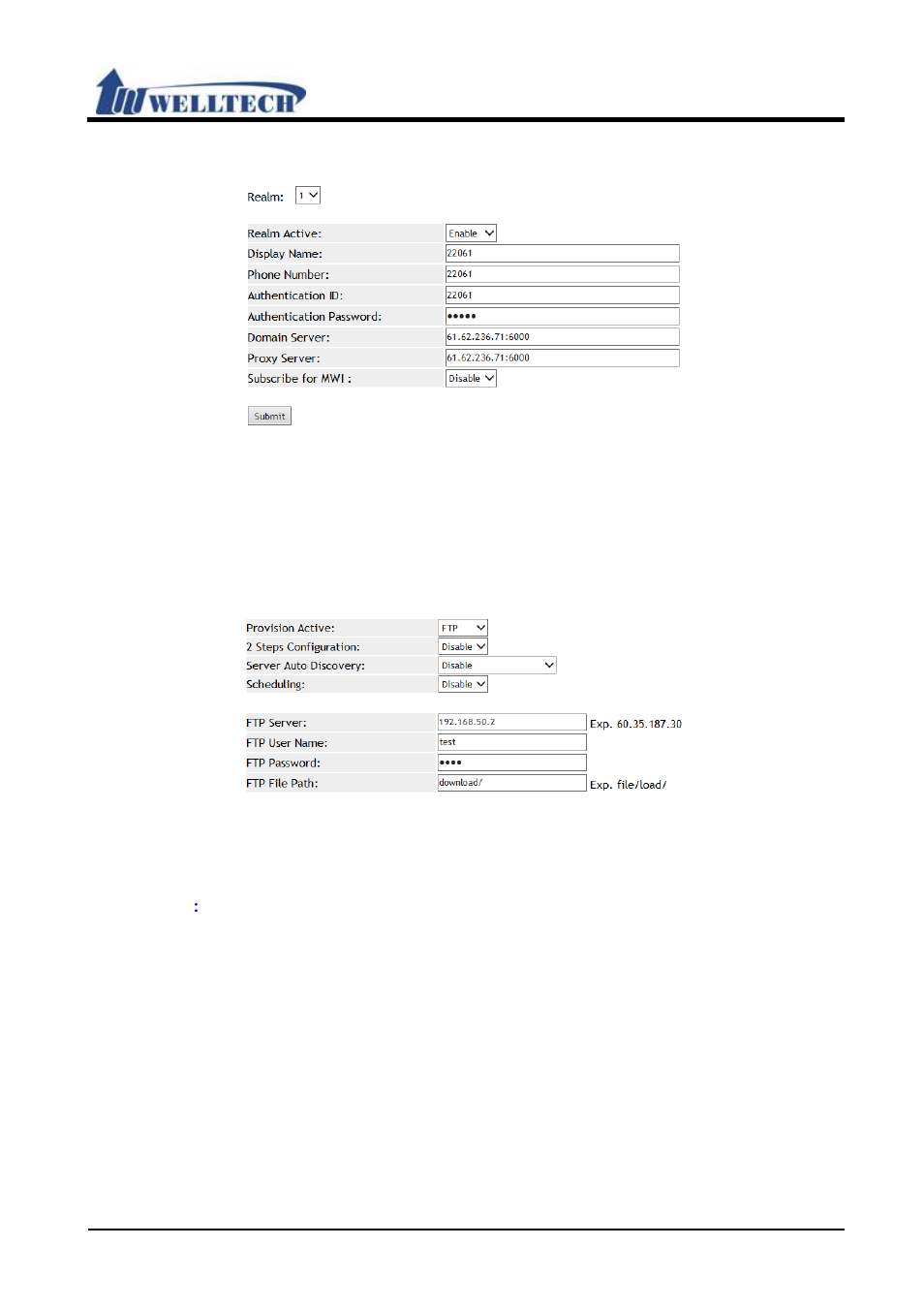 Welltech VoIP ATA series V.303 User Manual | Page 84 / 114