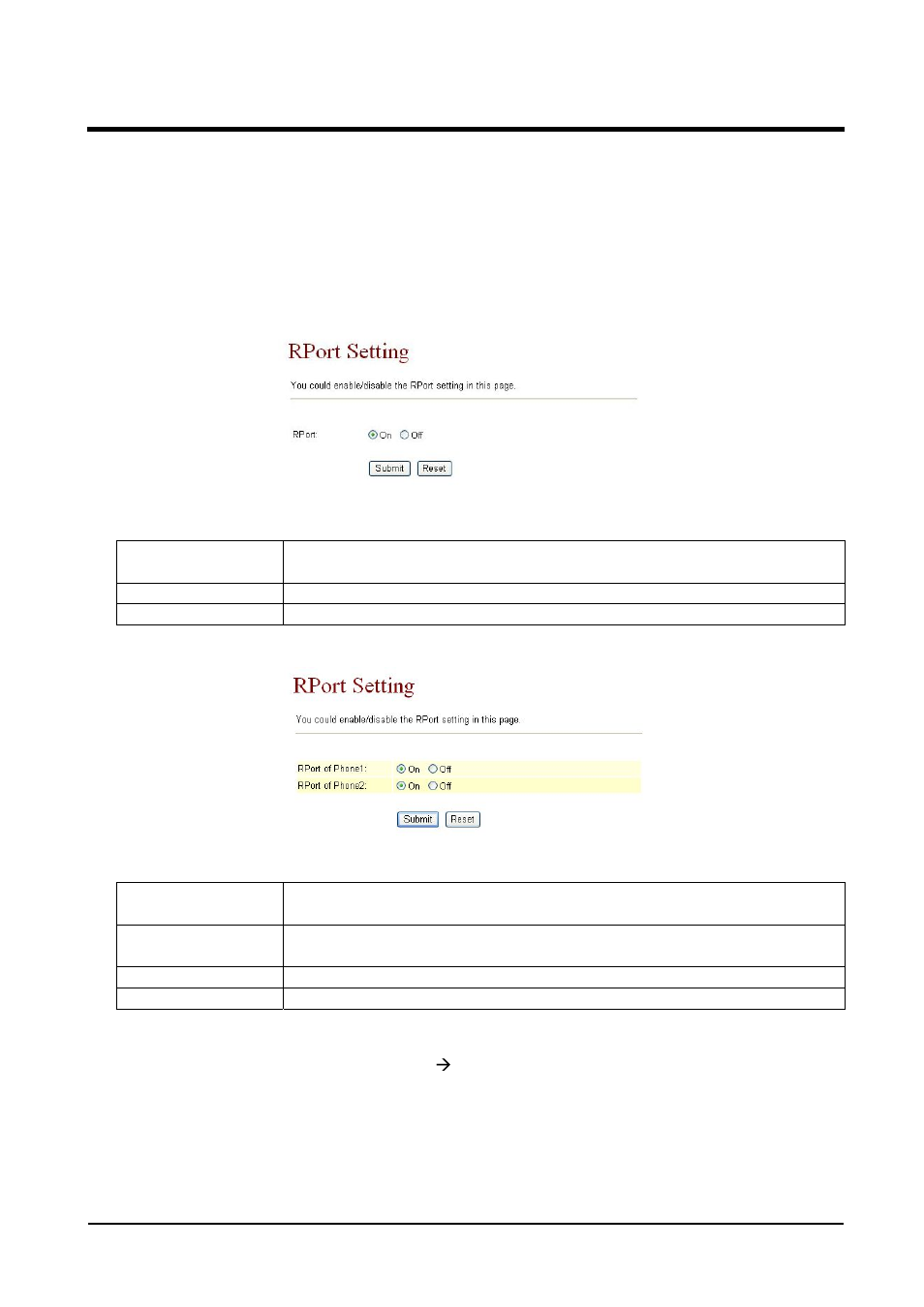 1 rport settings | Welltech VoIP ATA series V.2.1 User Manual | Page 97 / 153
