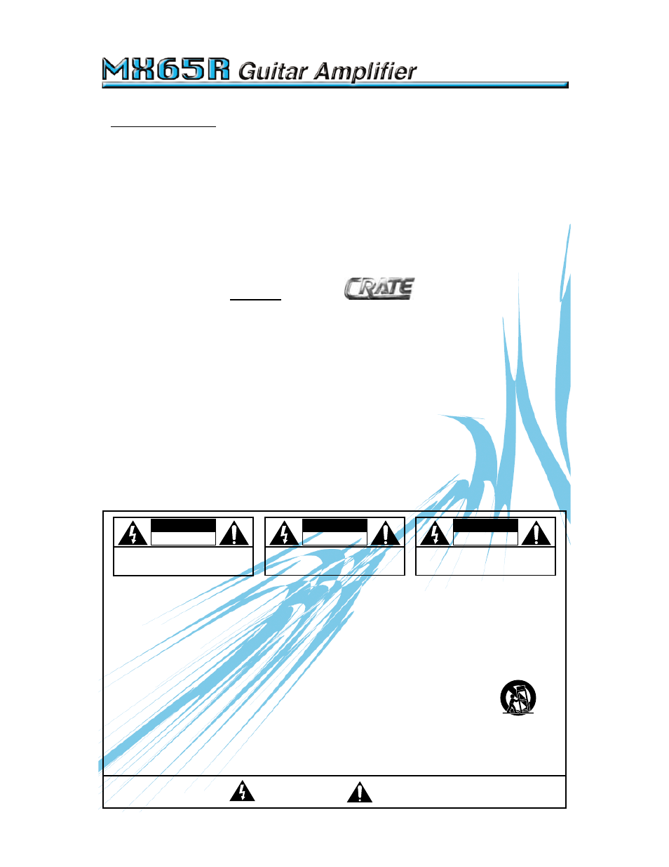 Crate Amplifiers MX65R User Manual | Page 2 / 8