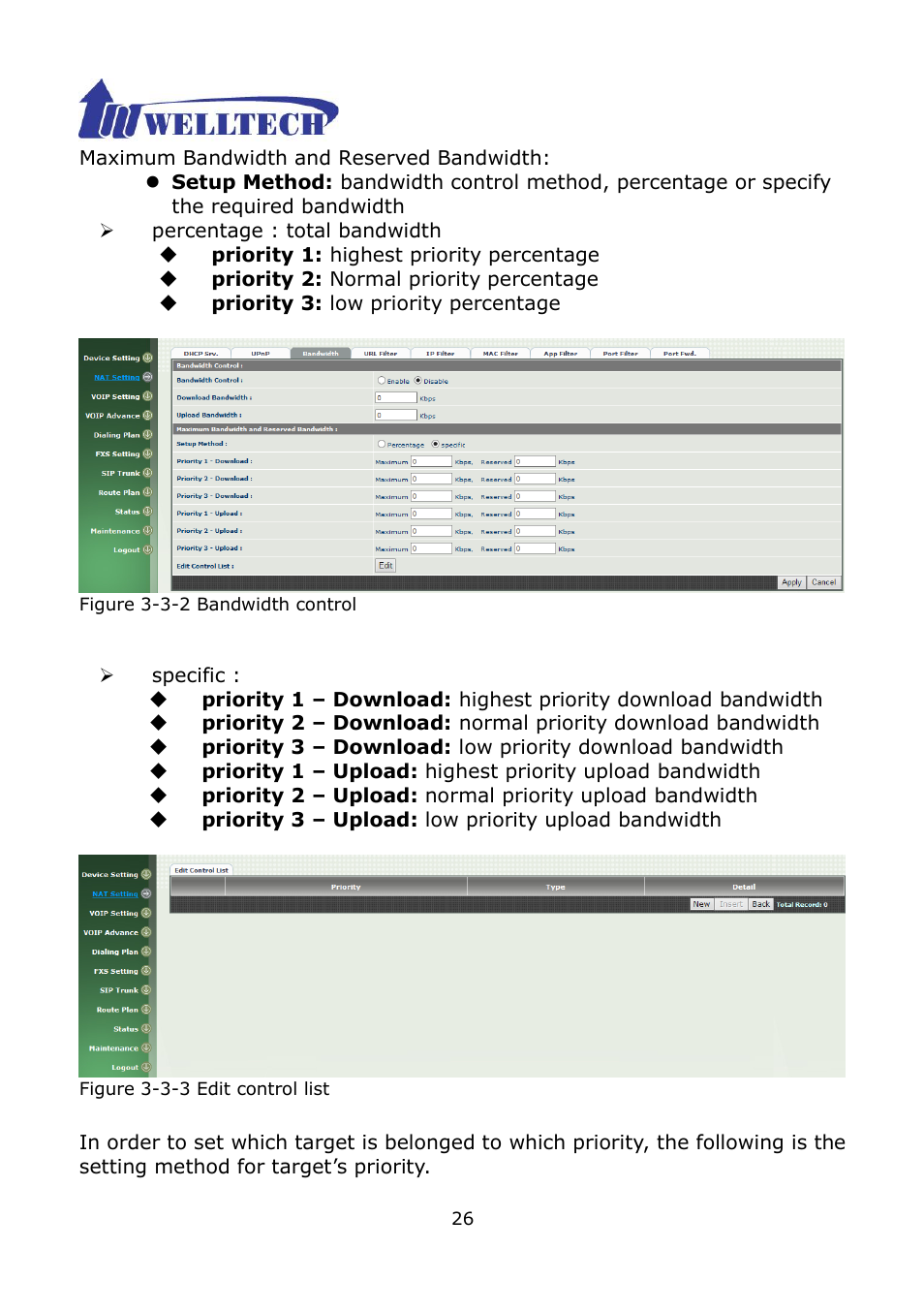 Welltech WG2504 FXS V.4.02 User Manual | Page 26 / 95