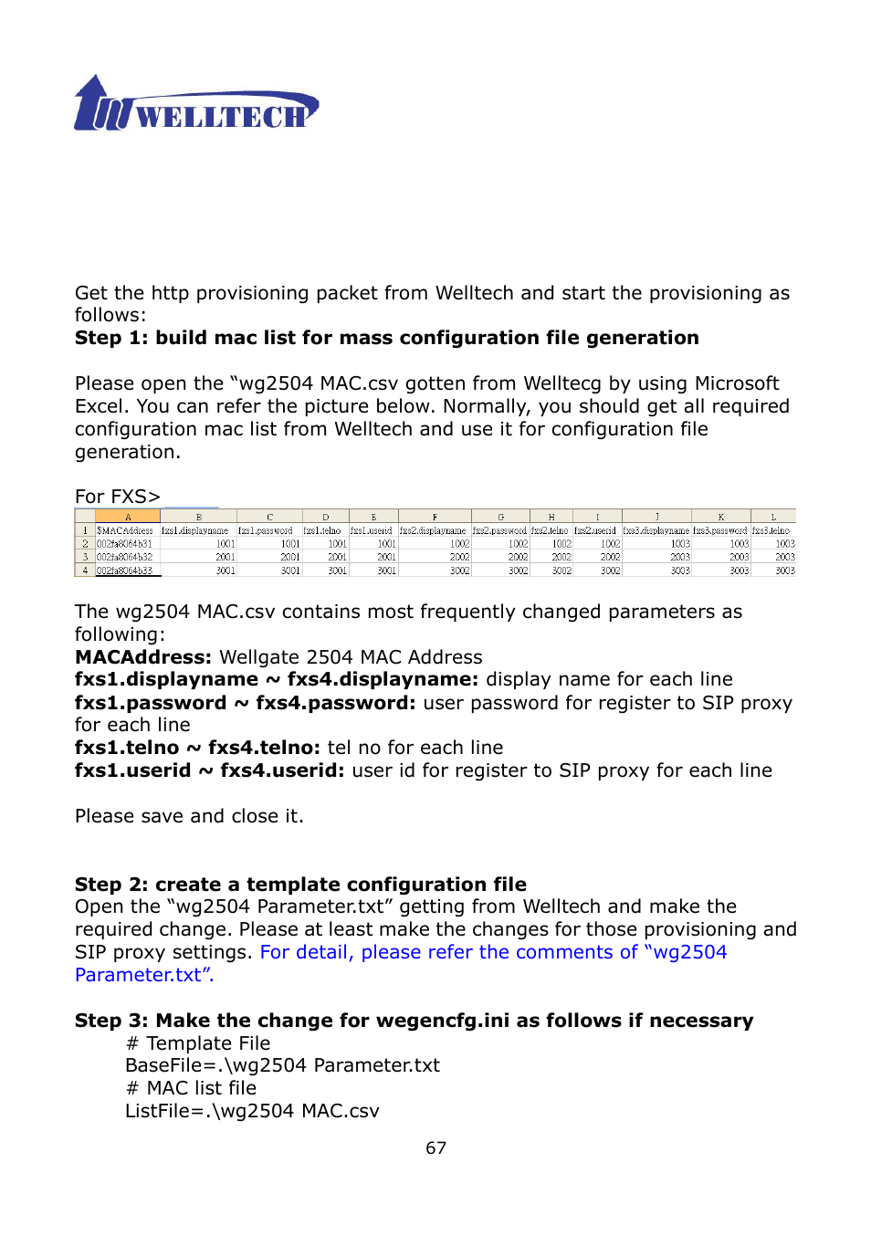 Appendix b --- http auto provisioning | Welltech WG2504 FXS V.4.02 User Manual | Page 67 / 95