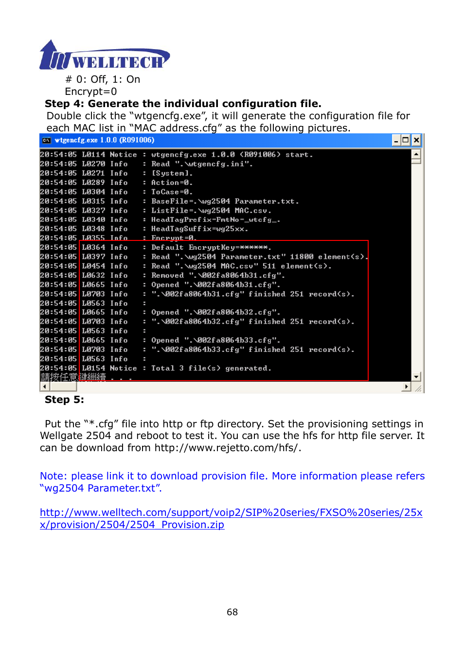 Welltech WG2504 FXS V.4.02 User Manual | Page 68 / 95