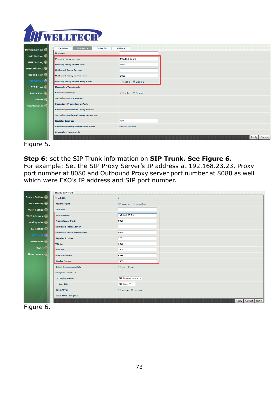 Welltech WG2504 FXS V.4.02 User Manual | Page 73 / 95
