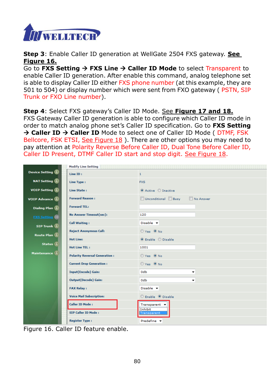 Welltech WG2504 FXS V.4.02 User Manual | Page 80 / 95