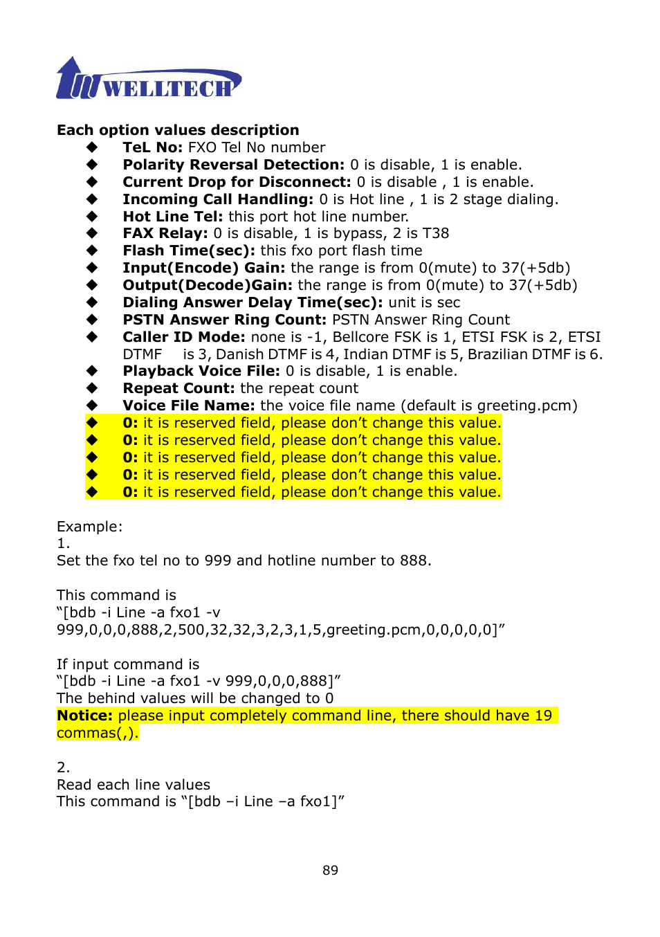 Welltech WG2504 FXS V.4.02 User Manual | Page 89 / 95