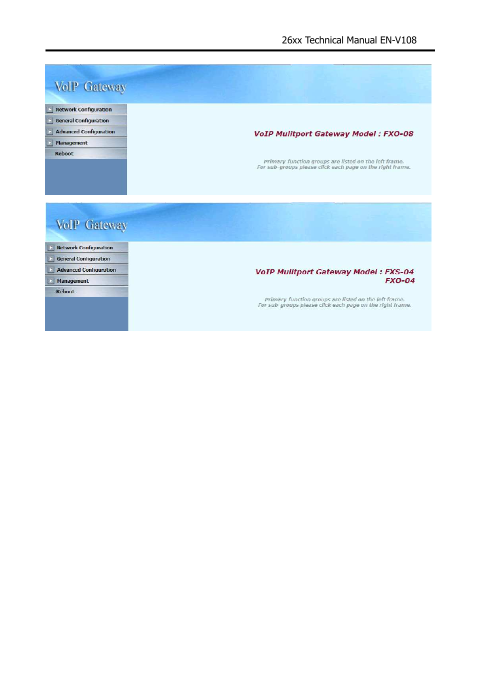 Welltech WG26xx Series V.1.08a User Manual | Page 12 / 95