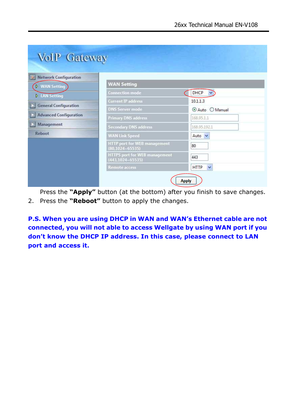 Welltech WG26xx Series V.1.08a User Manual | Page 19 / 95