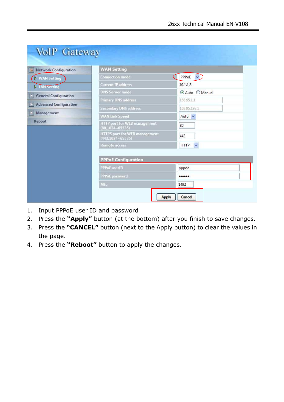Welltech WG26xx Series V.1.08a User Manual | Page 20 / 95