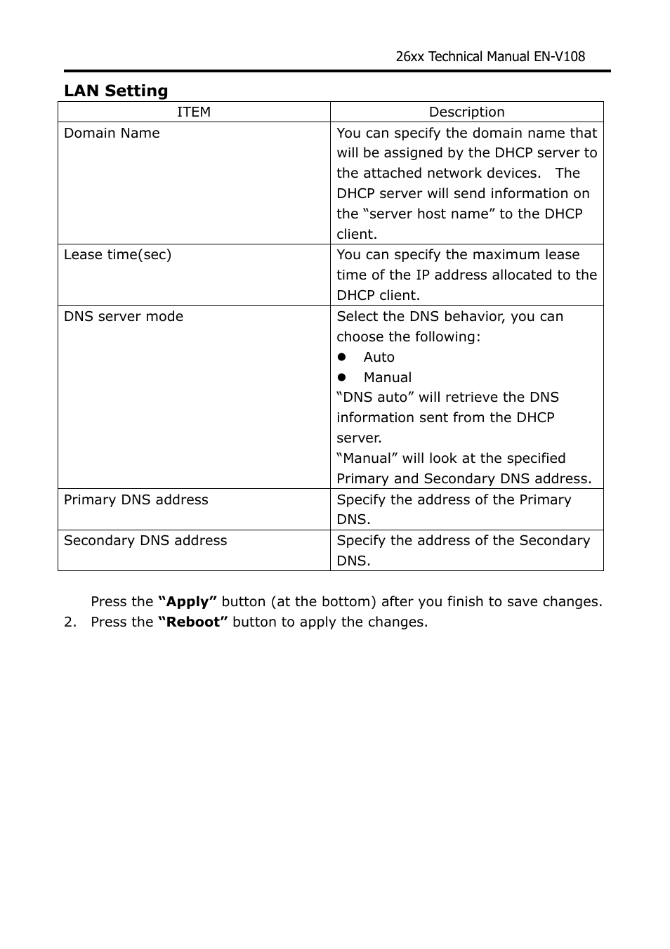 Welltech WG26xx Series V.1.08a User Manual | Page 22 / 95