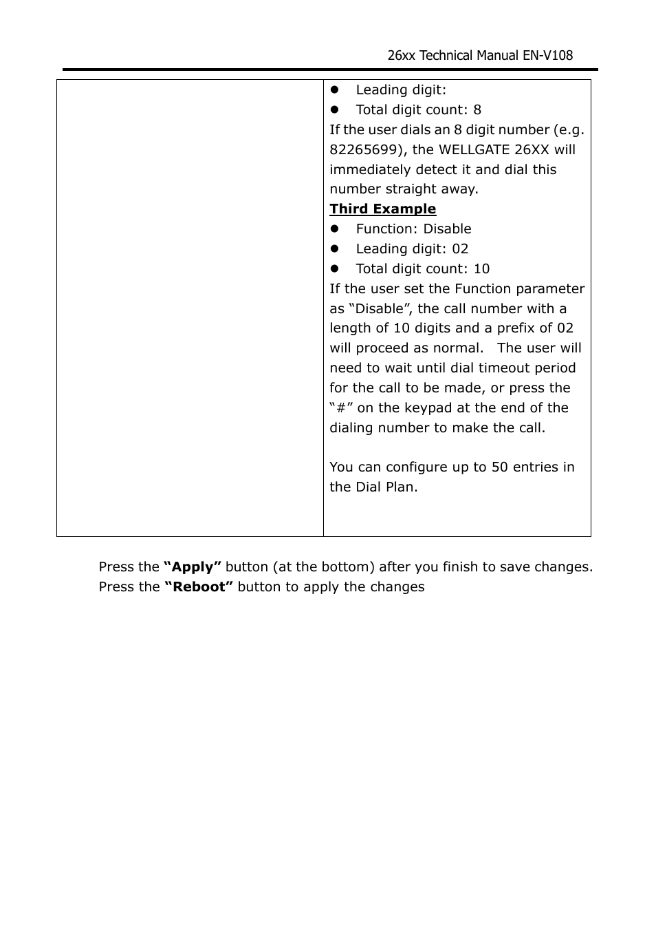 Welltech WG26xx Series V.1.08a User Manual | Page 62 / 95