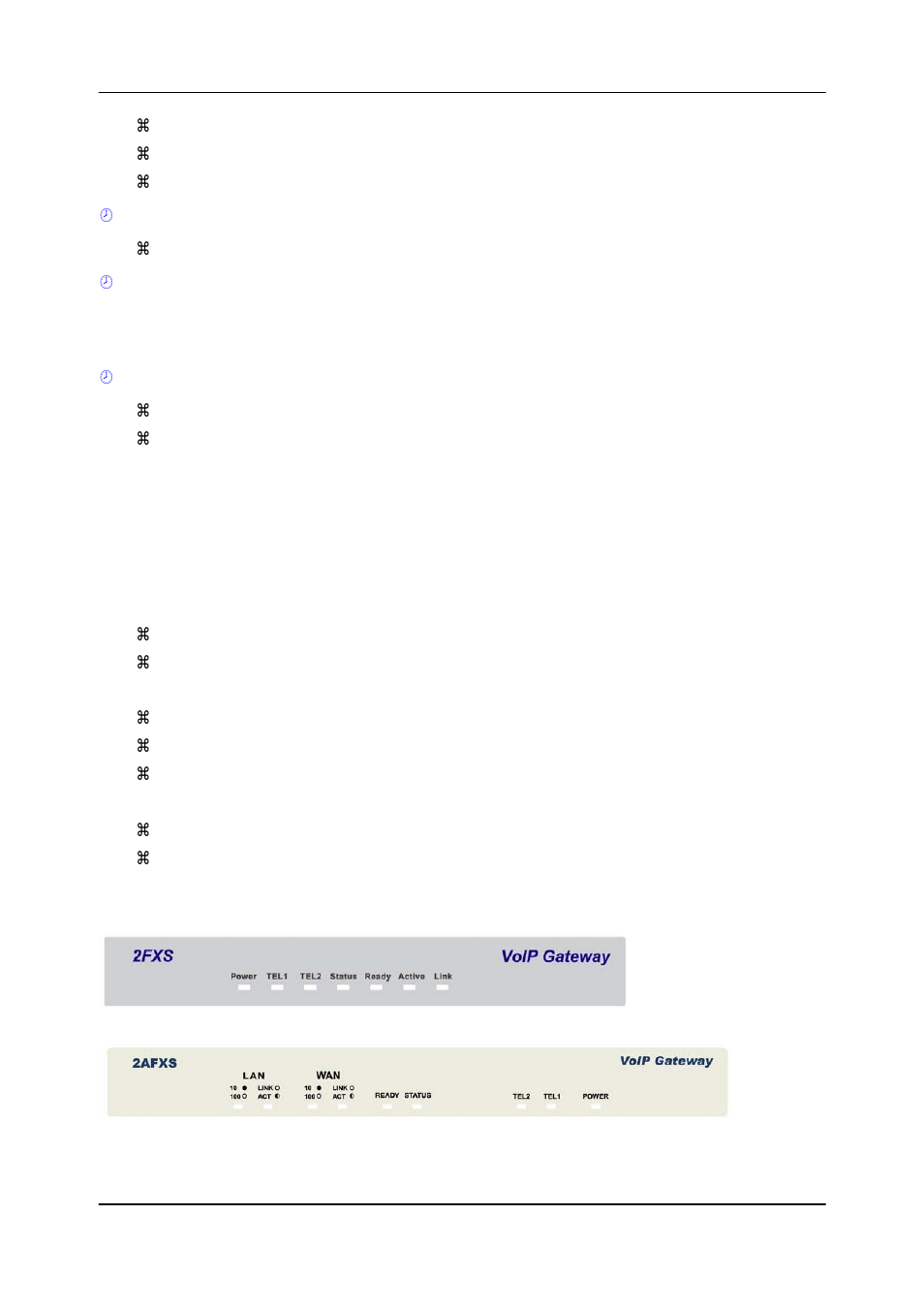 3 default settings, 4 front panels | Welltech FXS SIP Gateway V.2.9 User Manual | Page 15 / 133