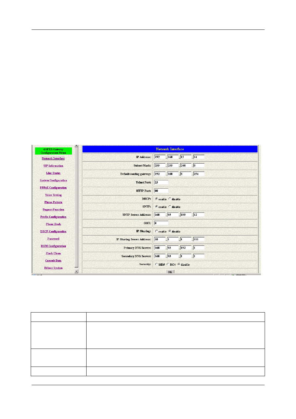 Chapter 6, Network interface screen, 1 network interface overview | 2 network interface screen | Welltech FXS SIP Gateway V.2.9 User Manual | Page 48 / 133