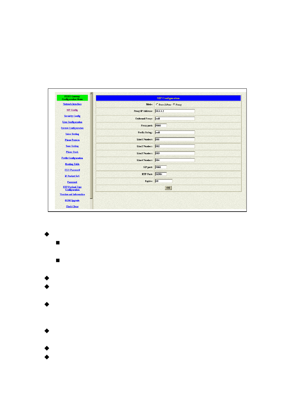 2 sip config | Welltech FXSO Gateway In SIP V.1.2 User Manual | Page 28 / 100