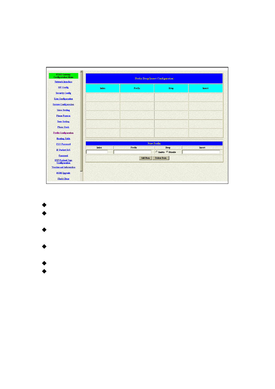 10 prefix configuration | Welltech FXSO Gateway In SIP V.1.2 User Manual | Page 40 / 100