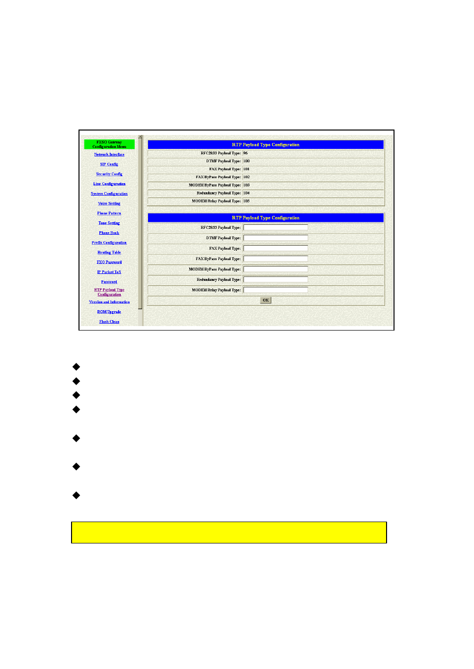 15 rtp pay load type configuration | Welltech FXSO Gateway In SIP V.1.2 User Manual | Page 51 / 100