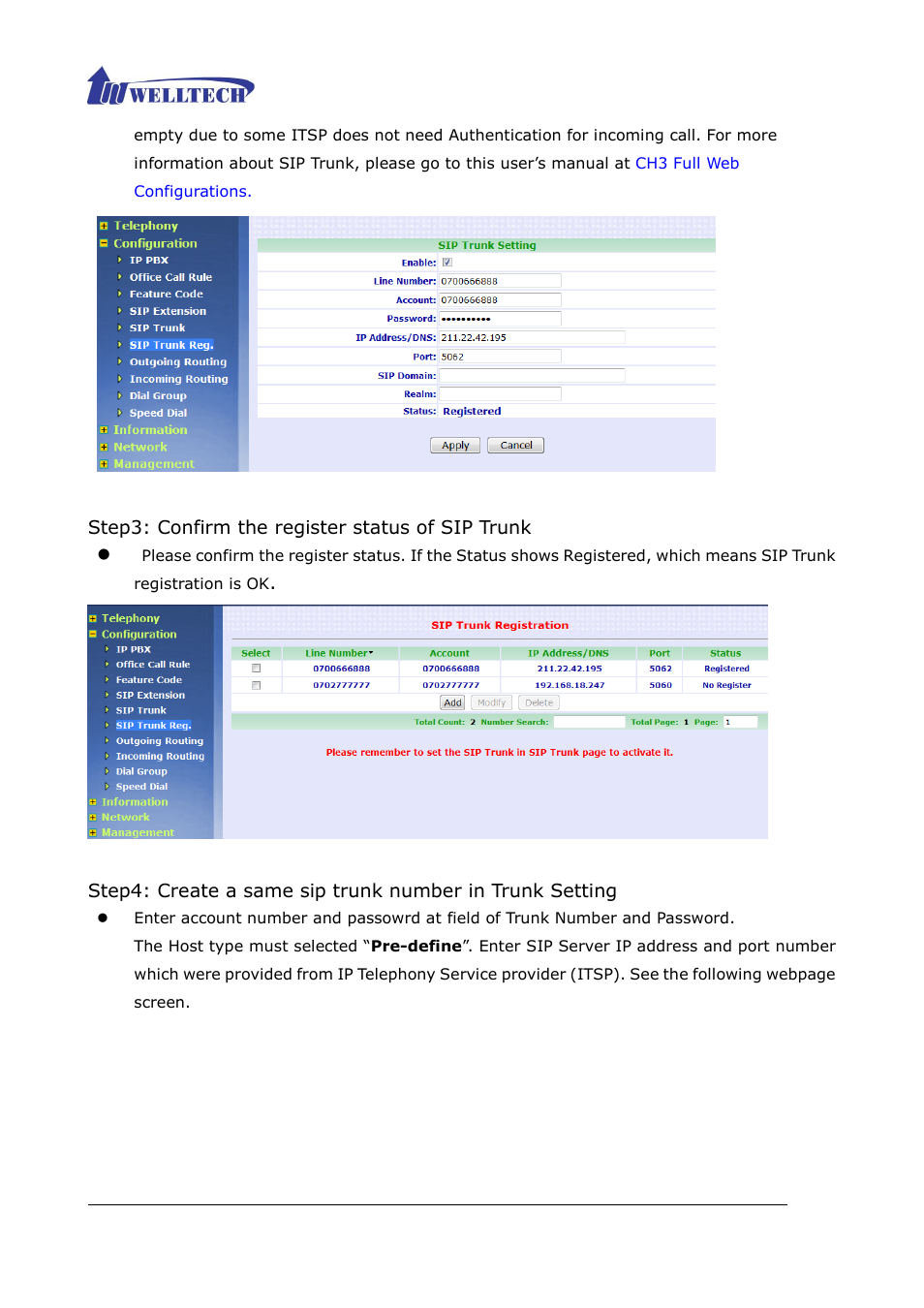 Welltech ePBX40 V.2.0 User Manual | Page 103 / 128