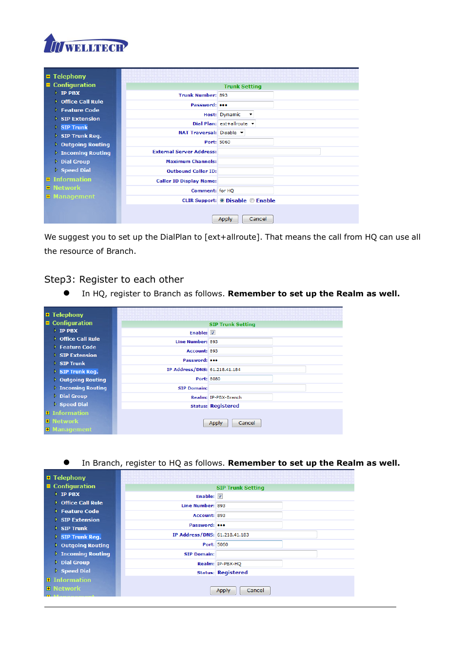 Welltech ePBX40 V.2.0 User Manual | Page 110 / 128