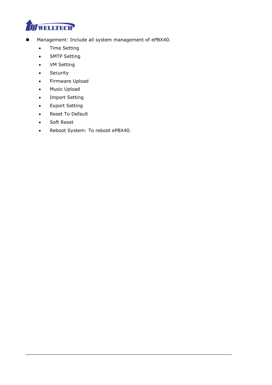Welltech ePBX40 V.2.0 User Manual | Page 26 / 128