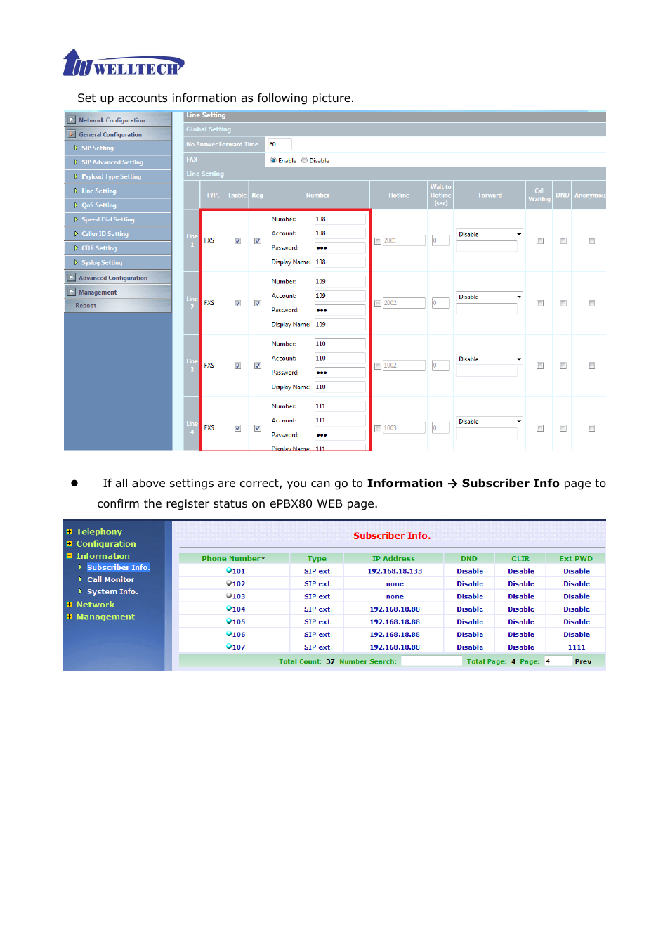 Welltech ePBX80 V.1.1 User Manual | Page 101 / 129