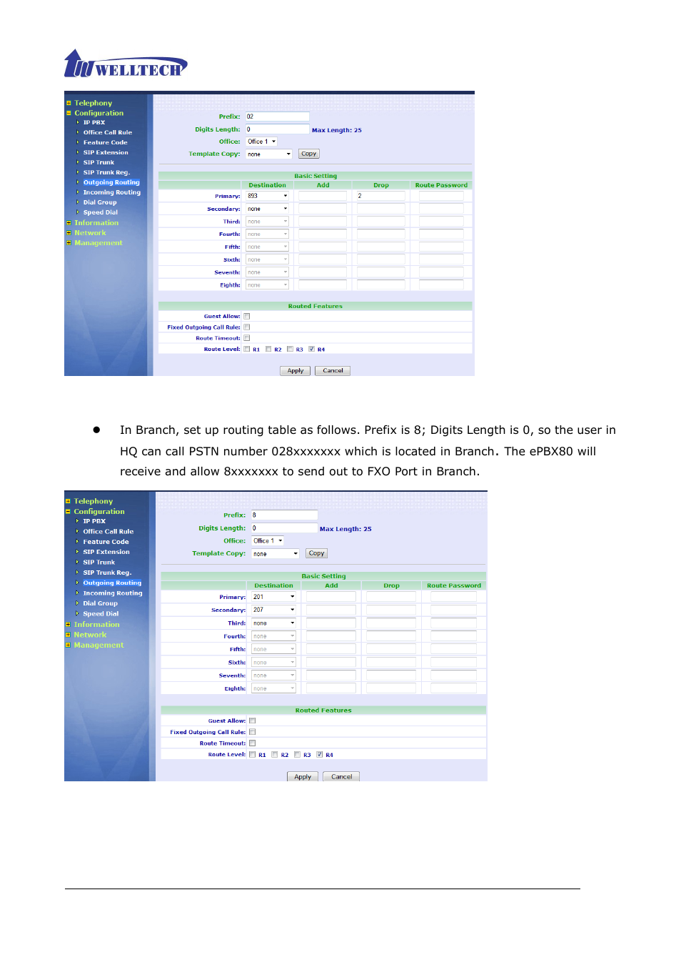 Welltech ePBX80 V.1.1 User Manual | Page 113 / 129